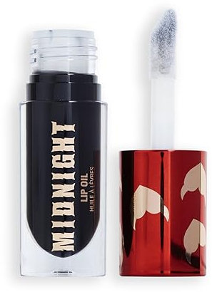 Revolution Beauty, Gelée-Huile à Lèvres Noir Minuit, Maquillage à Lèvres pour Halloween