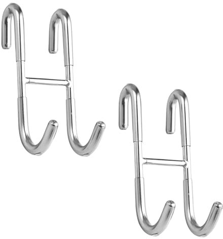 OWLMATE 2 Pièces Crochet Serviette Salle de Bain, Crochet Radiateur Seche Serviette, Crochet Porte Serviette, Porte Serviette Salle de bain pour Paroi de Douche Salle de bain