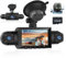 Motorsi 3 4 Channel Mirror Dash Cam Front and Rear Inside Left Right 1080P Dash Camera with G-Sensor Motion Detection 8 IR Lamps Night Vision Loop Recording Parking Assistance Exposure Compensation
