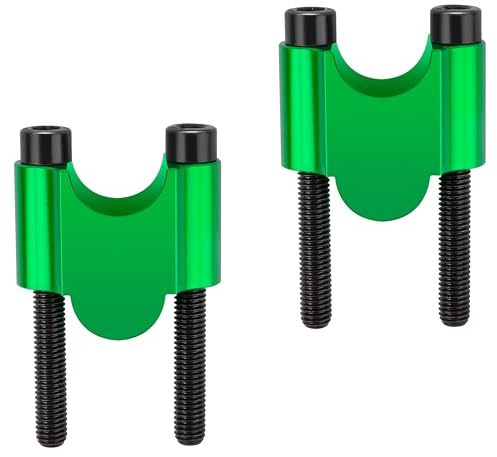 Tunejoy Elevadores para Manillar de Motocicleta 22 mm Abrazadera Elevadora para Manillar de Moto de Aluminio per ATV Dirt Pit Bike Verde