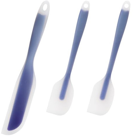APOMOONS 1 Pezzi Spatola Flessibile in Silicone Piccola,2 Raschietto per Pasta Piccolo, Spatola da Cucina Resistente al Calore Spatole in Silicone Colorata per Cuocere Mescolare Raschiare,Viola