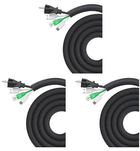 Wzxksoac 3X Dog and Cat Cord Protector 10ft,Cable Sleeve for Easy Cord Management, Protects Cables from Pets Chewing 1/2inch