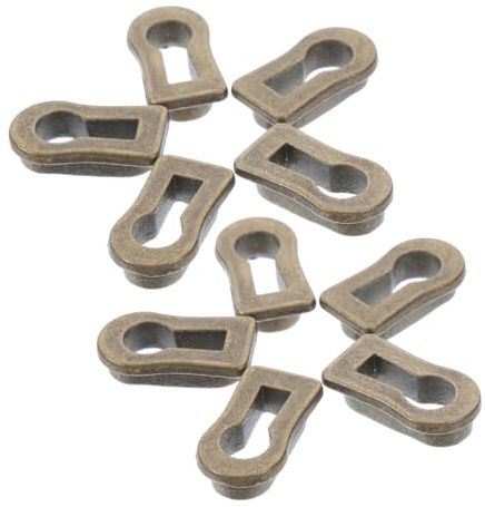 TEHAUX Cubierta de Ojo de Cerradura Decorativa para Muebles, 10 Piezas de Aleación de Zinc Acabado Antiguo, Resistente y Elegante para Escritorios y Cajones, Obsequio para Inauguración