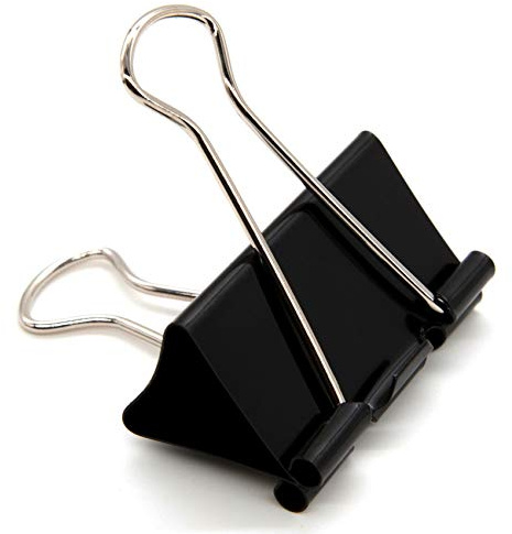 Coofficer Extra Large Binder Clips 2-Inch (24 Pack), Big Paper Clamps for Office Supplies, Black