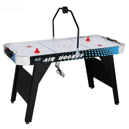 4.5ft Electric Air Hockey Table for Adults and Kids Indoor Game, Arcade Style, Accurate Digital LED Scoreboard on Overhead Gantry, Includes Pucks & Pushers Set