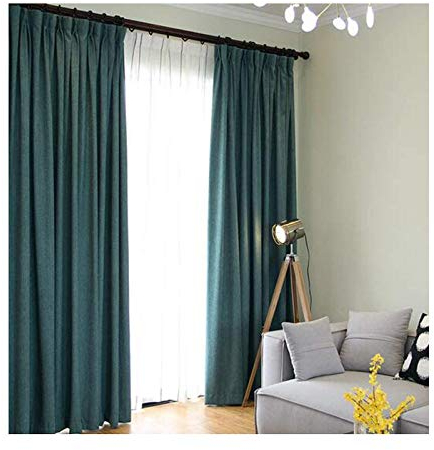 Siunwdiy 2er-Pack verdunklungsvorhänge kräuselband Grün Modern lichtdichte vorhänge Thermovorhang Lichtdicht für Wohnzimmer Schlafzimmer,200X270cm
