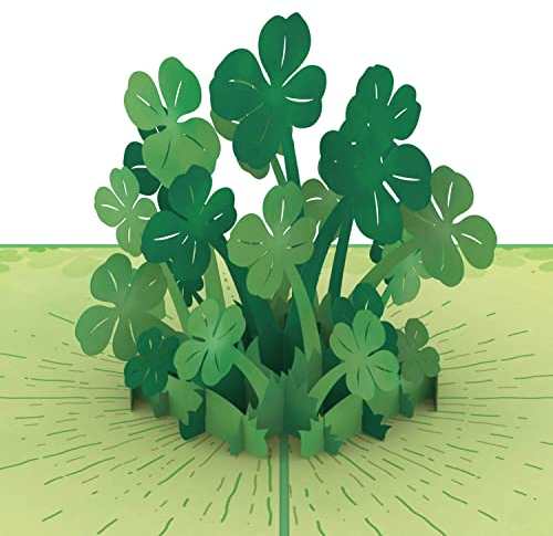 papercrush® Pop Up Karte Glücksklee - Besondere Geburtstagskarte, Gute Besserung, Viel Glück im neuen Job für Abschied von Kollegin oder für Prüfung, 3D Dankeschön Karte, Genesungskarte, Neujahrskarte