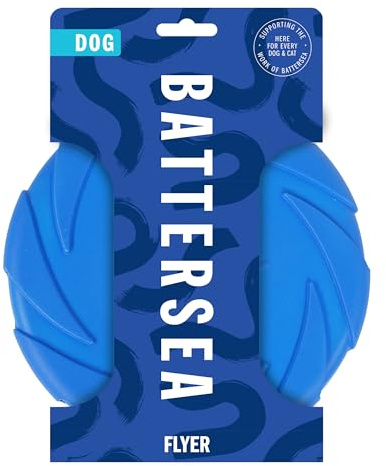 Rosewood Battersea Foam Flyer Frisbee Dog Toy, 23.5cm x 23.5cm, Blue - Lightweight, Durable Frisbee for Fetch, Play, and Exercise with Dogs
