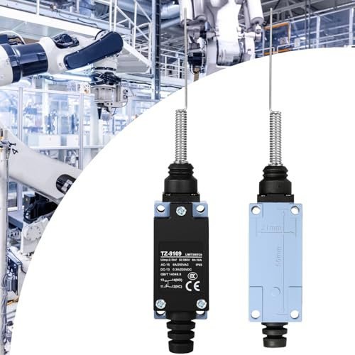 Jadeshay slutbrytare, gränsbrytare rullgardinsswitch självåterställande slutbrytare AC 250 V 6 A 1NO 1NC tillfällig reseomkopplare (Universal Spring Rod)
