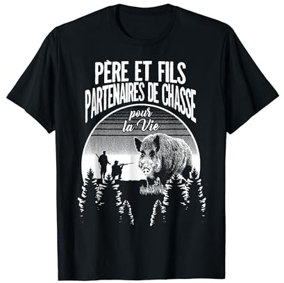 Père Et Fils Partenaires De Chasse Pour La Vi Amusant T-Shirt