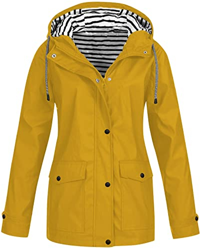 FUPODD Regenjacke Große Größen Damen Wind Und Regenjacke Damen Leichte Regenjacke Regenjacke Schwarz Damen Damen Regenjacke Wasserdicht Atmungsaktiv Regenjacke Festival Regenjacke Damen Fahrrad