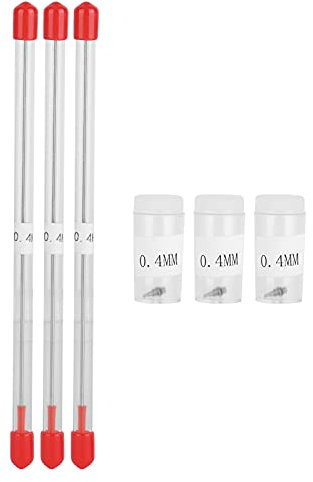 TOPINCN 0.4mm Airbrush Needle Nozzle Kit 3 Sets for Various Needs, Stainless Steel with Marked Storage Container for Paint Spray Pen