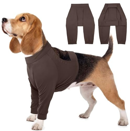 Kuoser Body per Cani Dopo Op per Cane Maschio & Femmina, Tutina Protettiva Anti-Leccate Dopo Castrazione, Body per Cani Traspirante, Tutina Anti-Leccate Post-Operatoria per Cani, Protezione per Lievi
