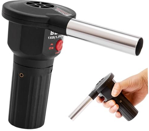 SHITOOMFE Souleur d'air, souffleur de feu pour barbecue, air portable à batterie, outils pratiques pour le pique-nique, le camping, le barbecue de charbon bois allumé extérieur