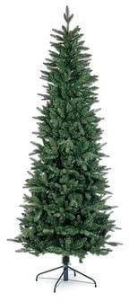 Árbol de Navidad Slim Logan realista con agujas de PE + PVC, 180 cm de altura, 976 ramas, cierre de paraguas.