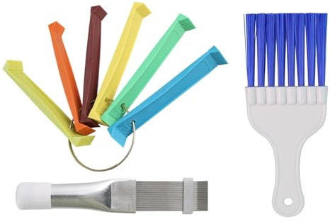 Air Conditioning Condenser Comb - ABS Stainless Steel | Portable Fin Cleaning Comb | Evaporator Radiator Slat Smoothing Tool | Lightweight HVAC Coil Cleaner for Air Conditioning Maintenance Repairs