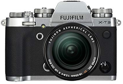 Fujifilm X-T3 Mirrorless Digital Camera, Silver with Fujinon XF18-55mm F2.8-4 R LM Optical Image Stabiliser Lens kit