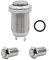 Coolais kleine schalter 12mm wasserdicht druckknopf schalter ein aus taster druckschalter rastend mini einbauschalter kippschalter kippschalter klein 3A 250V 2 Stück/Packung (Silber - Stil 2)