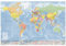 GeoMetro Weltkarte Länder der Erde XXL Poster auf Deutsch, 140 x 100 cm, aktuelle Neuauflage, mit Flaggen, matt, made in Germany