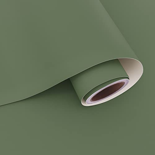 VaryPaper Papel Pintado Pared Verde 40cm×8m Papel Tapiz Impermeable para Cocina Papel Adhesivo para Muebles Papel de Pared Decorativo Salon Papel Forrar Mueble Armario Baño Papel Pared Vintage Salon