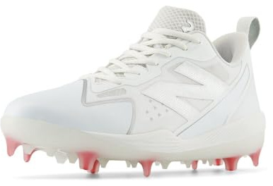 New Balance Women's FuelCell Romero Duo V2 Composite Softball Shoe, White/Silver Metalic, 7 M