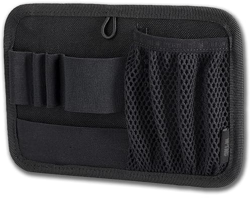 M-Tac Modulares Schlüssel- und EDC-Organizer-Panel aus Cordura 1000D, kompatibel mit MOLLE-Rucksäcken, Klettverschluss-Befestigung, multifunktionales Tactical Gear Insert für Werkzeuge, Black
