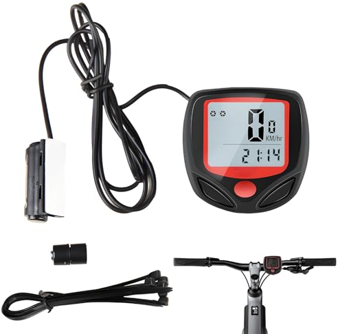 Fahrradtacho, Mein HERZ Fahrradcomputer, Fahrradzubehör, Wasserdichtes, 15 Funktionen, Kilometerzähler Multifunktions für Jedes Fahrradmodell Geeignet - SB 318