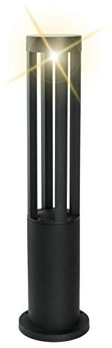 Universo Lampione moderno giardino IP65 LED COB potenza 12W resa luce 120W palo illuminazione viale percorso pedonale lampioncino H. 60cm alimentazione 230V (colore nero temperatura luce 6500K)