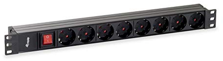REGLETA ALIMENTACION RACK 19- 1U 8 TOMAS CON INTERRUPTOR