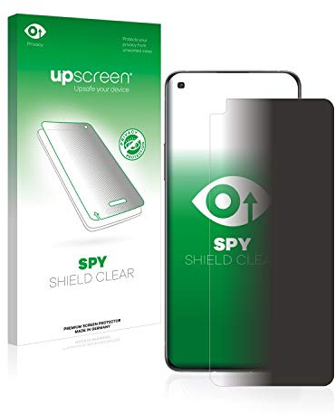 upscreen Anti-Spy Blickschutzfolie für OnePlus 8T Made in Germany, Privacy Screen Displayschutz-Folie [Sichtschutz, Blaulichtfilter]