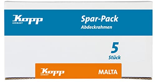 Kopp 309213011 Profipack 2-Fach Rahmen Abdeckrahmen, arktis-weiß 5 Stück