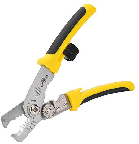 Multifuncional Alicate Pelacables, 3 En 1 Pinza Pelacables/Cortador/Crimpadora, Alicates De Corte Pelador De Cable Multifuncional Alicates Electricista Para Cables De 1-6 Mm² Decapado, Corte,Recorte