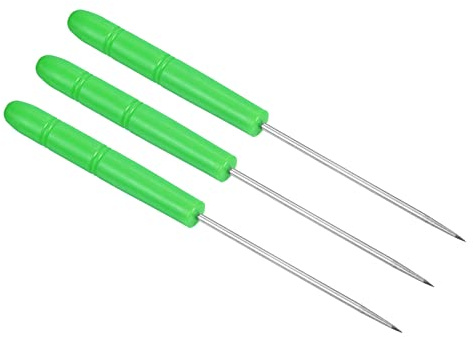 PATIKIL Badminton Racchetta Incordatura Punteruolo, 3pz Tennis Racchetta Racchetta Corda Dritto Punteruoli Guida Strumento, Verde