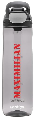 Contigo Trinkflasche Cortland Smoke Grey 720ml farbig personalisiert mit Namen | Autoseal®-Deckel | Wasserflasche aus Tritan BPA-frei | auslaufsicher