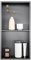 KINKIBOS Niche de douche murale en acier inoxydable Antrahzit, pas de carrelage nécessaire, niche de douche encastrée 60 x 30 x 10 cm, niche de douche double étagère, gris noir