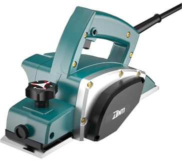 DNTI Cepillo eléctrico con cable 500W Anchura de cepillado 82 mm profundidad de 2 mm Incluye botones ajustables16000 rpm Acabado Liso para Bricolaje Cepillado de Madera Cepilladora Eléctrica2920B