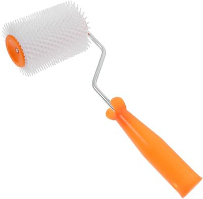 QUMIIRITY Self Leveling Defoaming Paint Roller 4-inch 13mm Spike Cement Floor Roller Bubble Removal Tool for Flooring Coating and Screeding Compound Application