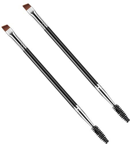 SGERUFZ 2 pezzi pennello multifunzione per sopracciglia, doppia testa, mini pennello per eyeliner, pennello per sopracciglia 2 in 1 per ciglia, pennello per sopracciglia, pettine per sopracciglia