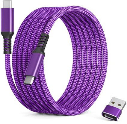Basesailor Apple iPhone 17 16 15 Pro Max,USB C auf Typ C 60W Kabel 2M mit USB A Adapter,Schnellladekabel PD Ladekabel für MacBook Pro Mac Air 4 5,iPad Pro Mini 6,Galaxy S26 S25 S24,Note 20 Plus Ultra