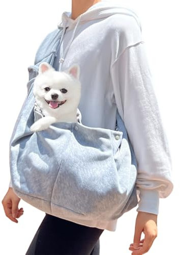 Tragetasche Hund, Hundetragetasche Bis 7.5kg, Hundetrage, Hunde Tragetasche,Tragbare Tragetasche Hund, Hundetasche Zum Umhängen,Hundetragetuch,Für Spaziergang Aktivitäten Im Freien Und Ausflüge (Grau)