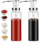 Saucenpumpenspender, Kaffeesirupspender, 2 x 500 ml Glasflasche mit Edelstahlpumpen, auslaufsicher, Pumpen in Lebensmittelqualität für Honig, Sirup, Öl, Gewürze, Salatdressings (2X)