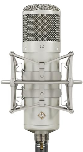 Melon Audio MA-47 Studio Condenser Microphone, 34mm Vintage Gold Large Diaphragm Capsule - Includes Pop Filter, Metal Shock Mount, XLR Cable and Wooden Mic Case - for Professional Vocal Recording