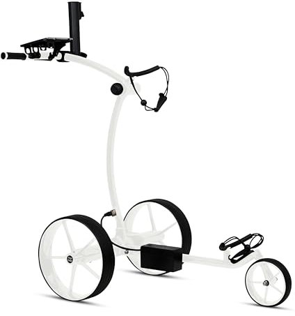 tour made RT-630S Golftrolley Elektrisch I Dual Motor I Lithium Akku I 27-36 Loch I Golf Elektrotrolley I Deutsche Markenqualität (630S-white-white)