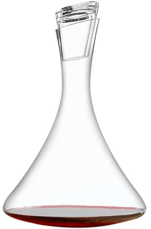 Kristallkaraff, Rödvinsluftare, 1500 Ml Stor Kapacitet, Europeisk Heminredning, Present Till Vinälskare (With Lid)