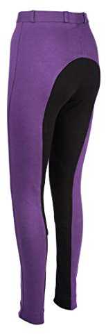 INFANTIL PANTALONES DE MONTAR CHICO/NIÑOS NIÑAS SUAVE ELÁSTICO PANTALONES PANTALONES PARA MONTAR JODPHURS NEGRO CON LUZ MORADO BY DESCUENTO MASCOTA ACCESORIOS - 14-15 años