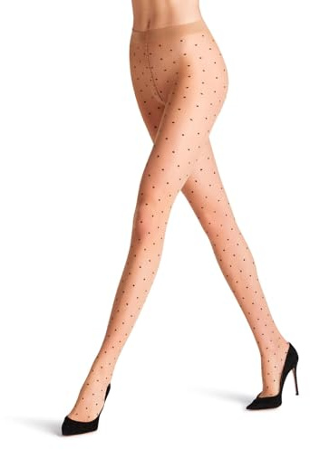FALKE dam Dot Bicolor 15 DEN Strumpbyxor transparent rivstark tryckfri