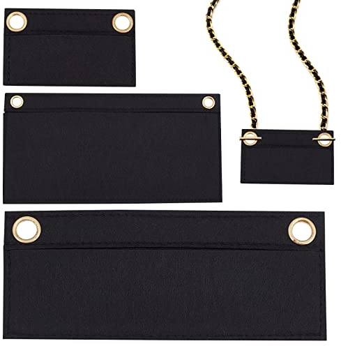 WADORN 3 Stück Geldbörse Mit Filzeinsatz, Handtaschen Trenntasche Im Inneren Tragetasche Organizer Umwandlung Multi-Pocket Filzeinsatz Mit Öse Organizer Für Handtasche Pochette Clutch Reisetasche