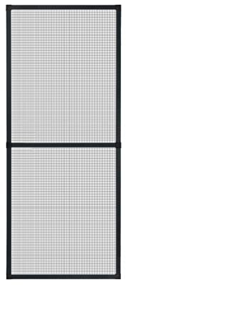 APANA - Fenster Fliegengitter mit Alurahmen & robustem Fiberglasgewebe - Insektenschutz Fenster mit umlaufender Bürstendichtung - Fenster Montage ohne Bohren (130 x 240 cm | Anthrazit)