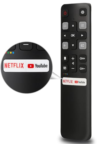 Replacement Remote Control Only for All TCL TV, Compatible for All TCL Android 4K UHD Smart TV(Without Voice Command)