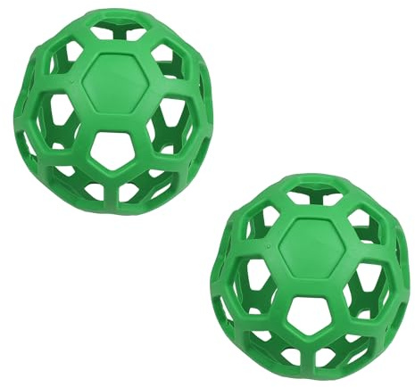 MEISH Tortoise Treat Ball Vegetable Dispenser Hay Feeder Grass Ball Toy for Tortoise Rabbit Guinea Pig (Green)